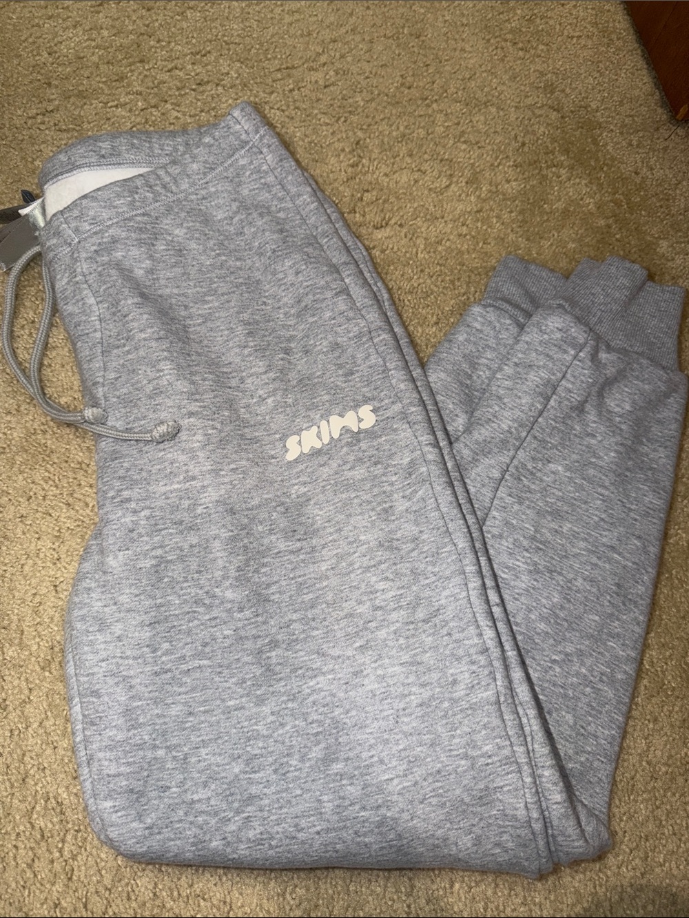 SKIMS Light Grey Heather Joggers with Logo